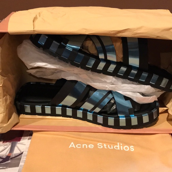 Acne Studios Shoes - 🎈SOLD🎈AUTHENTIC ACNE STUDIOS KLEATE METALLIC SANDALS